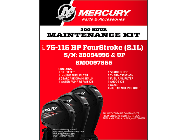 300HR MAINTENANCE KIT - 75-115HP FOURSTROKE (2.1L)