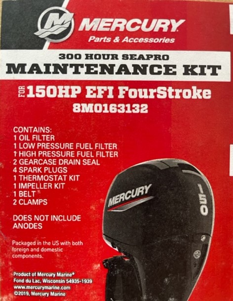 300HR MAINTENANCE KIT - 150HP EFI FOURSTROKE (NO ANODES)